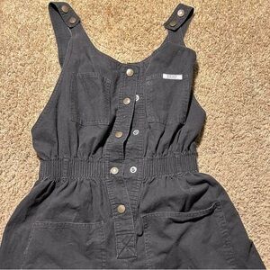 Blue/black overalls